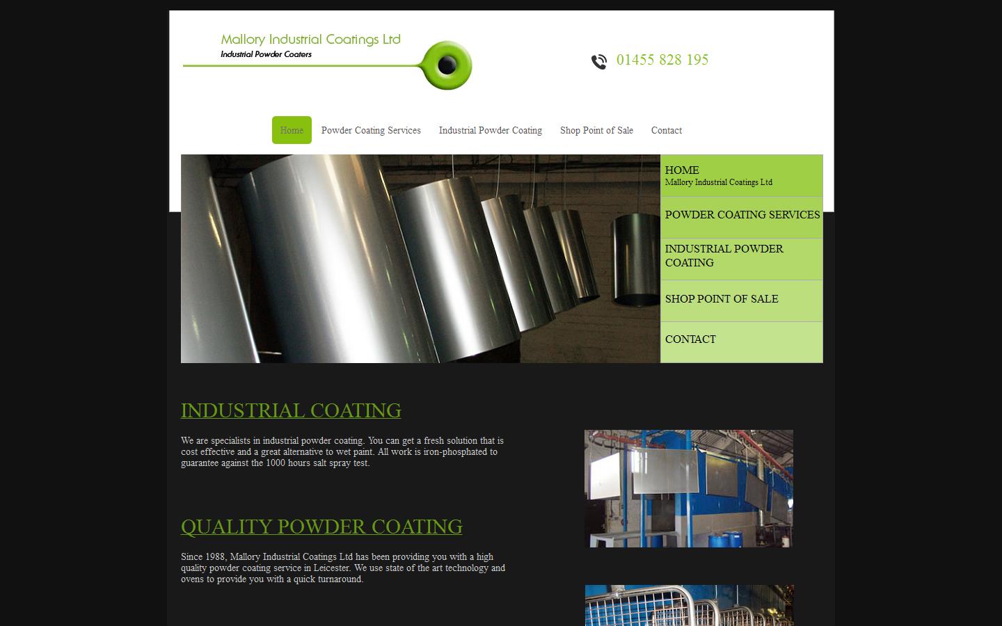 Mallory Industrial Coatings Ltd Website