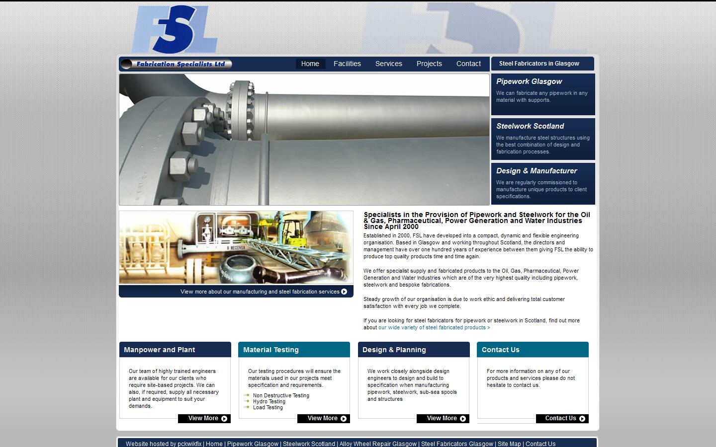 Fabrication Specialists Ltd Website