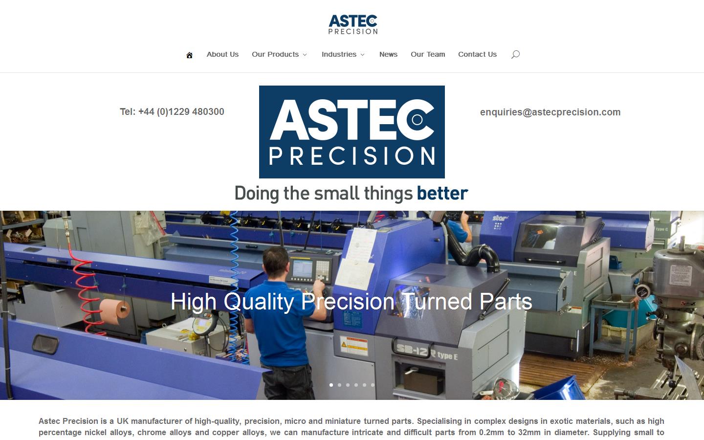 Astec Precision Ltd Website