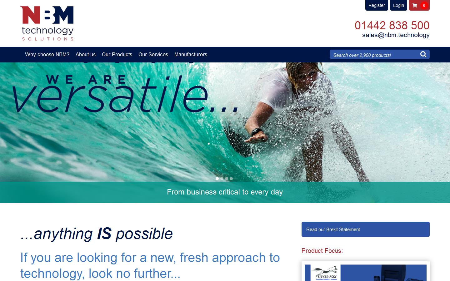 N B M Distribution Ltd Website