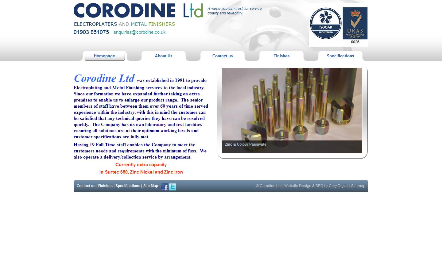 Corodine Ltd Website