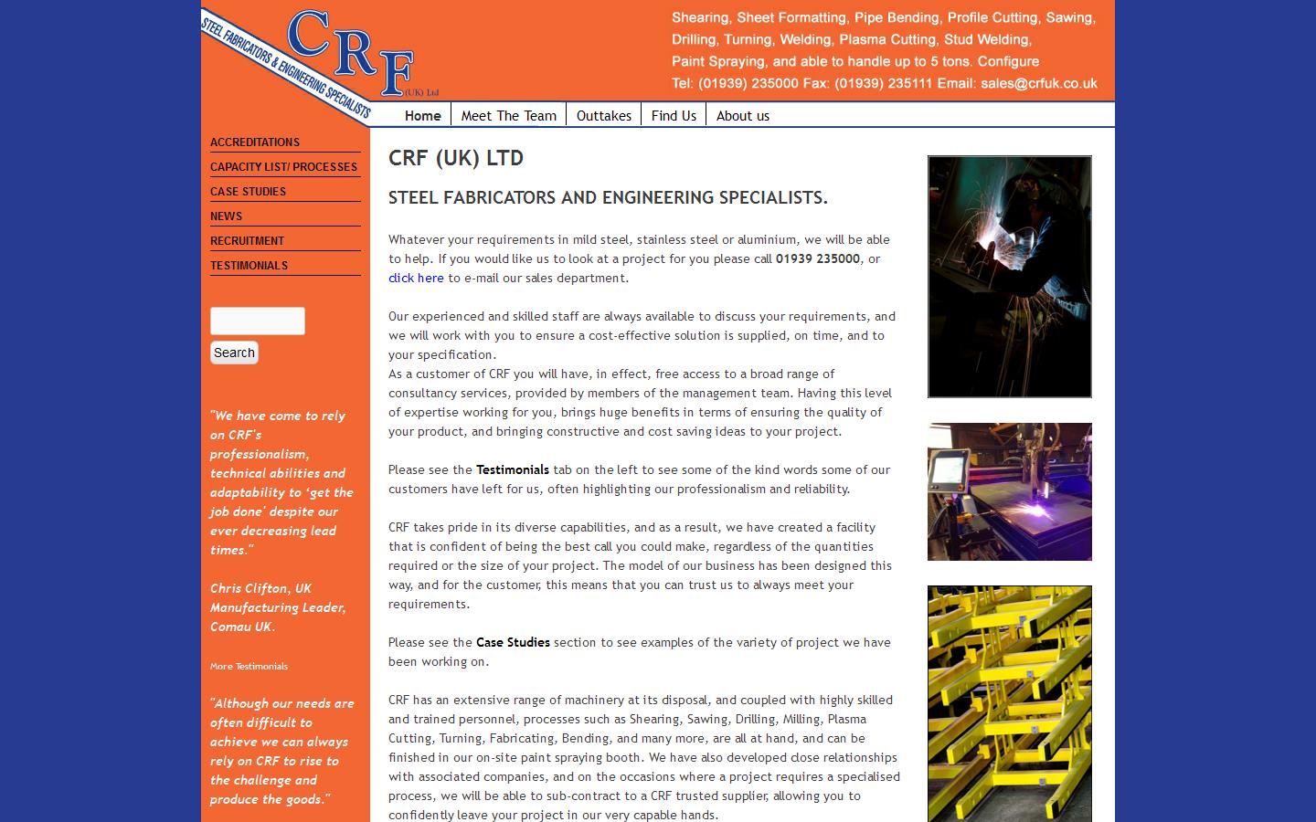 C R F UK Ltd Website