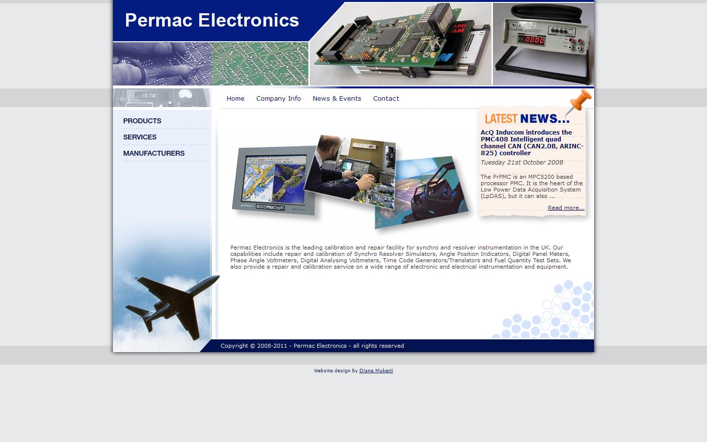 Permac Electronics Website