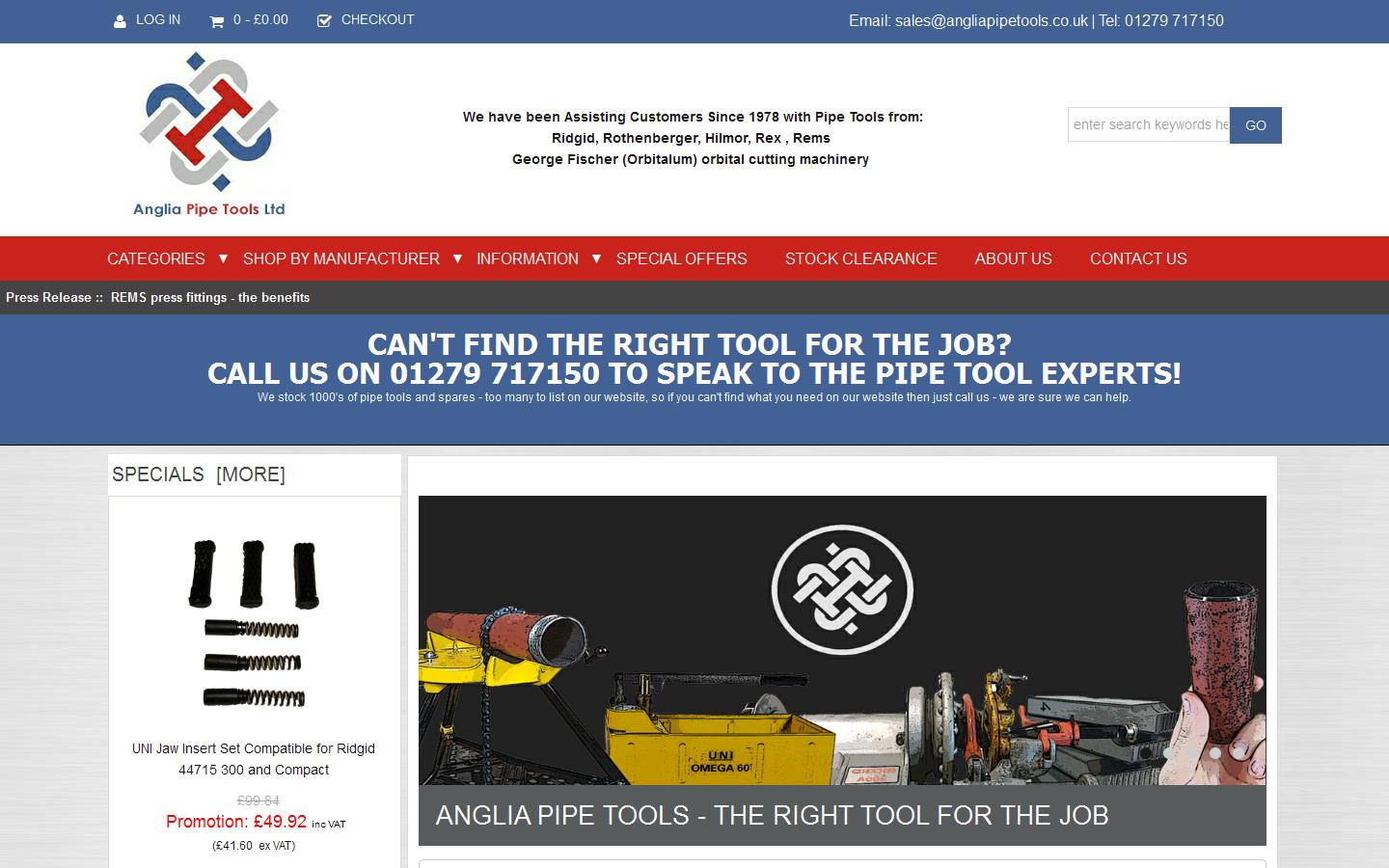 Anglia Pipe Tools Ltd Website