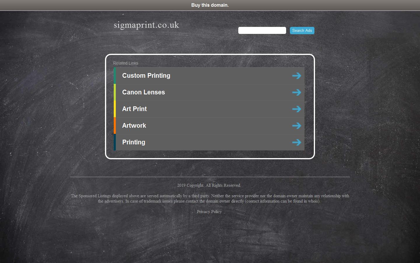 Sigma Print Technology Website