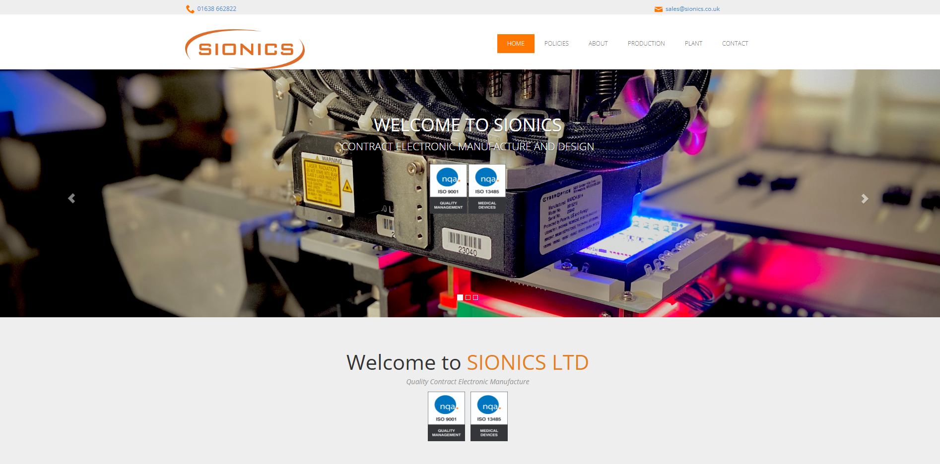 Sionics Ltd Website