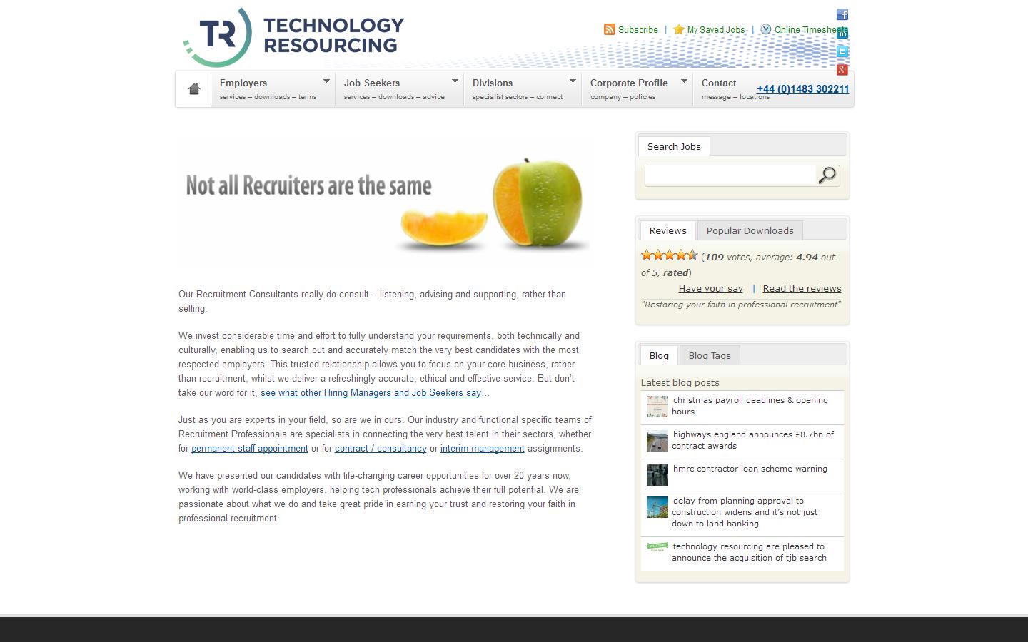 Technology Resourcing Website