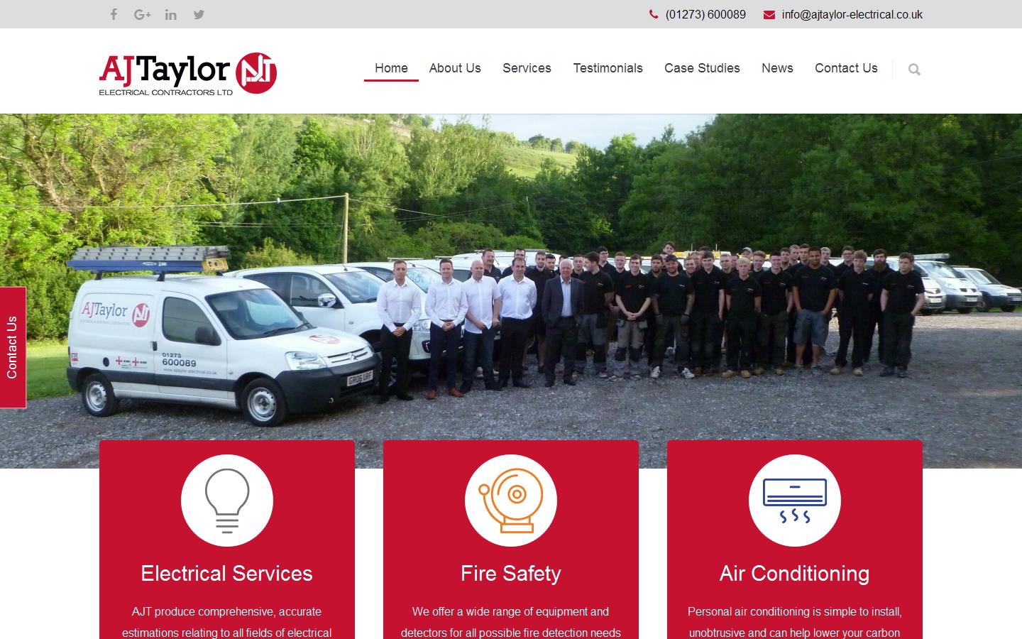 A J Taylor Electrical Contractors Ltd Website