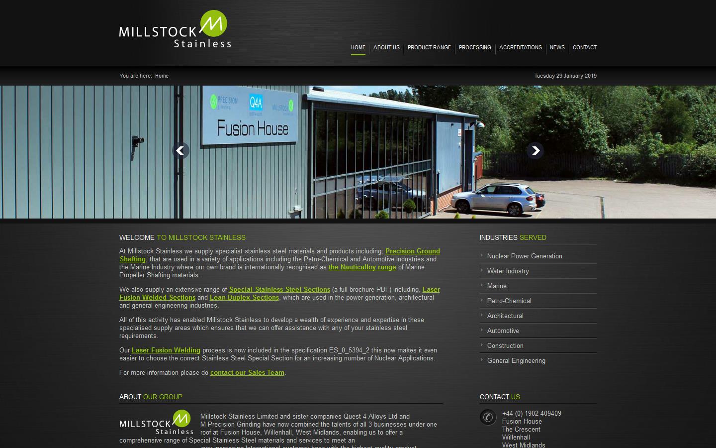 Millstock Stainless Website