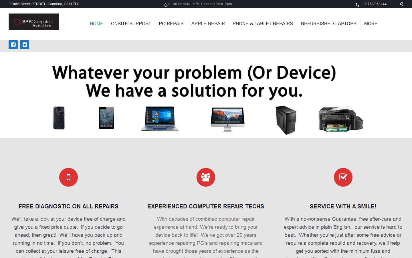 S P B Computers Ltd Website
