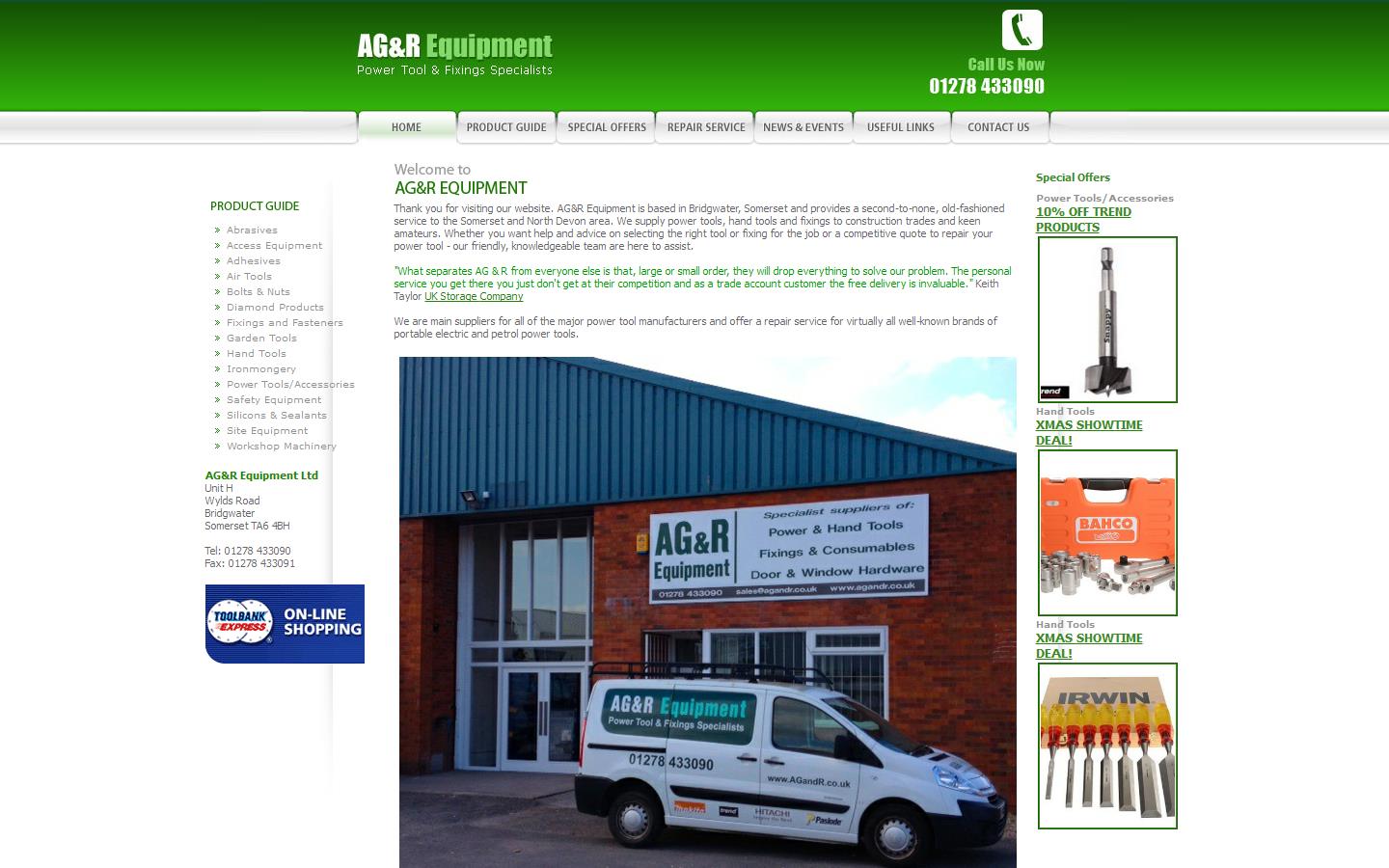 A G & R Equipment Website