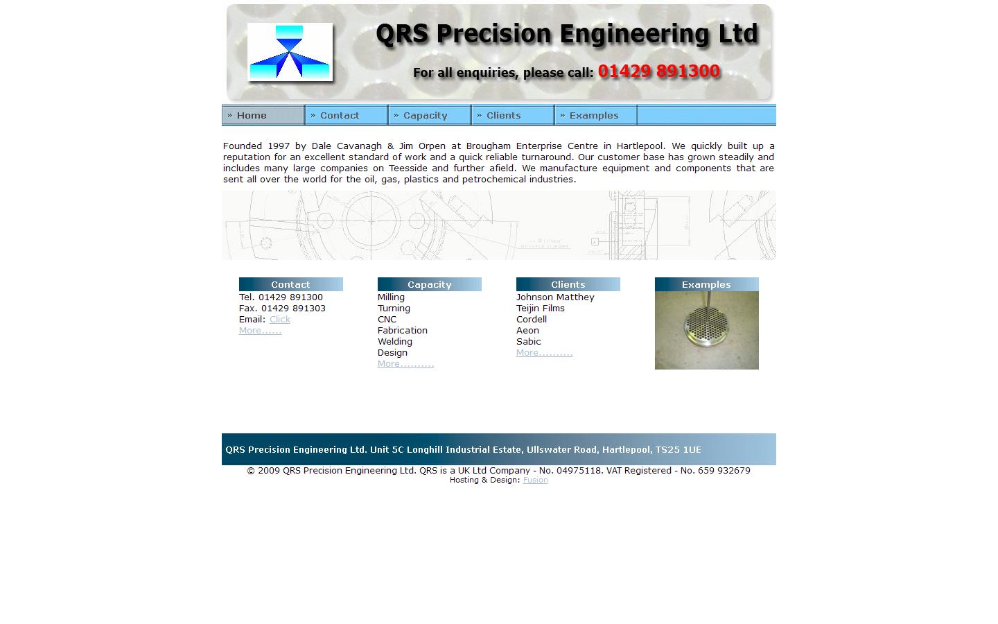 Q R S Precision Engineering Ltd Website