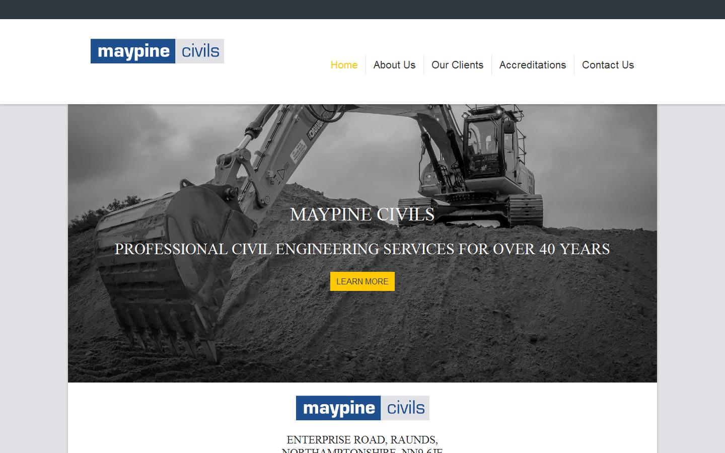Maypine Construction Ltd Website
