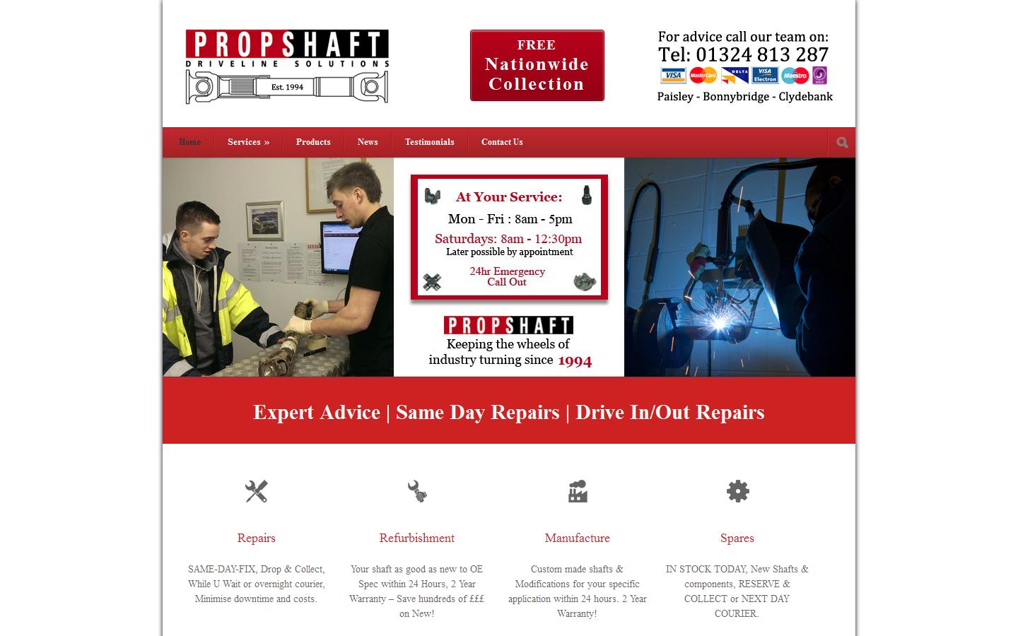 Propshaft Driveline Solutions Website