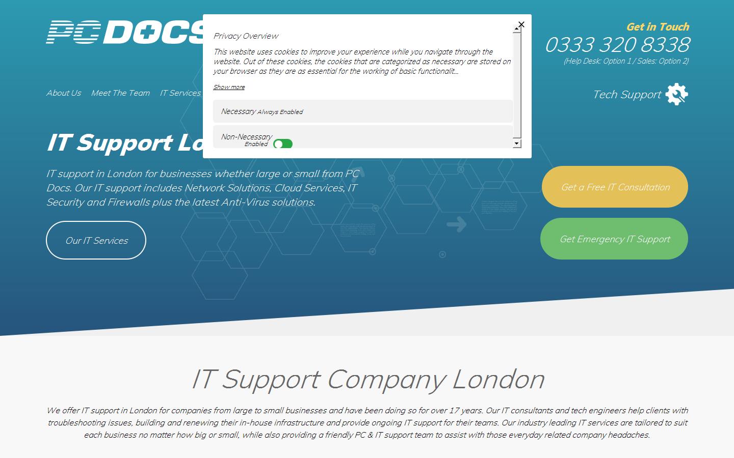 PC Docs IT Support London Website