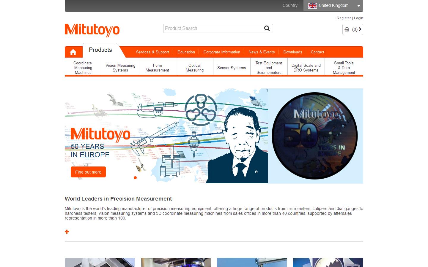 Mitutoyo UK Website