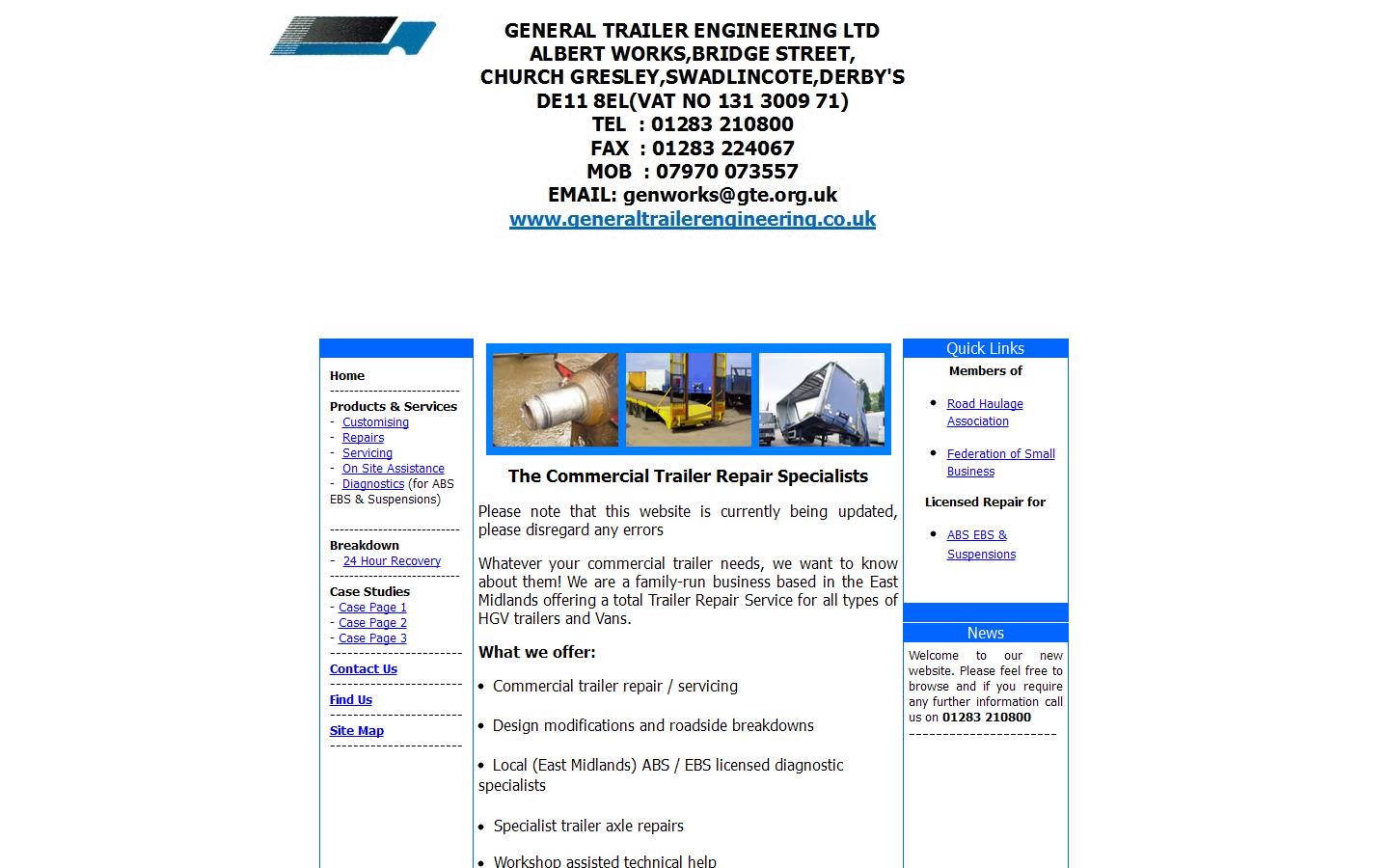 General Trailer Engineering Website