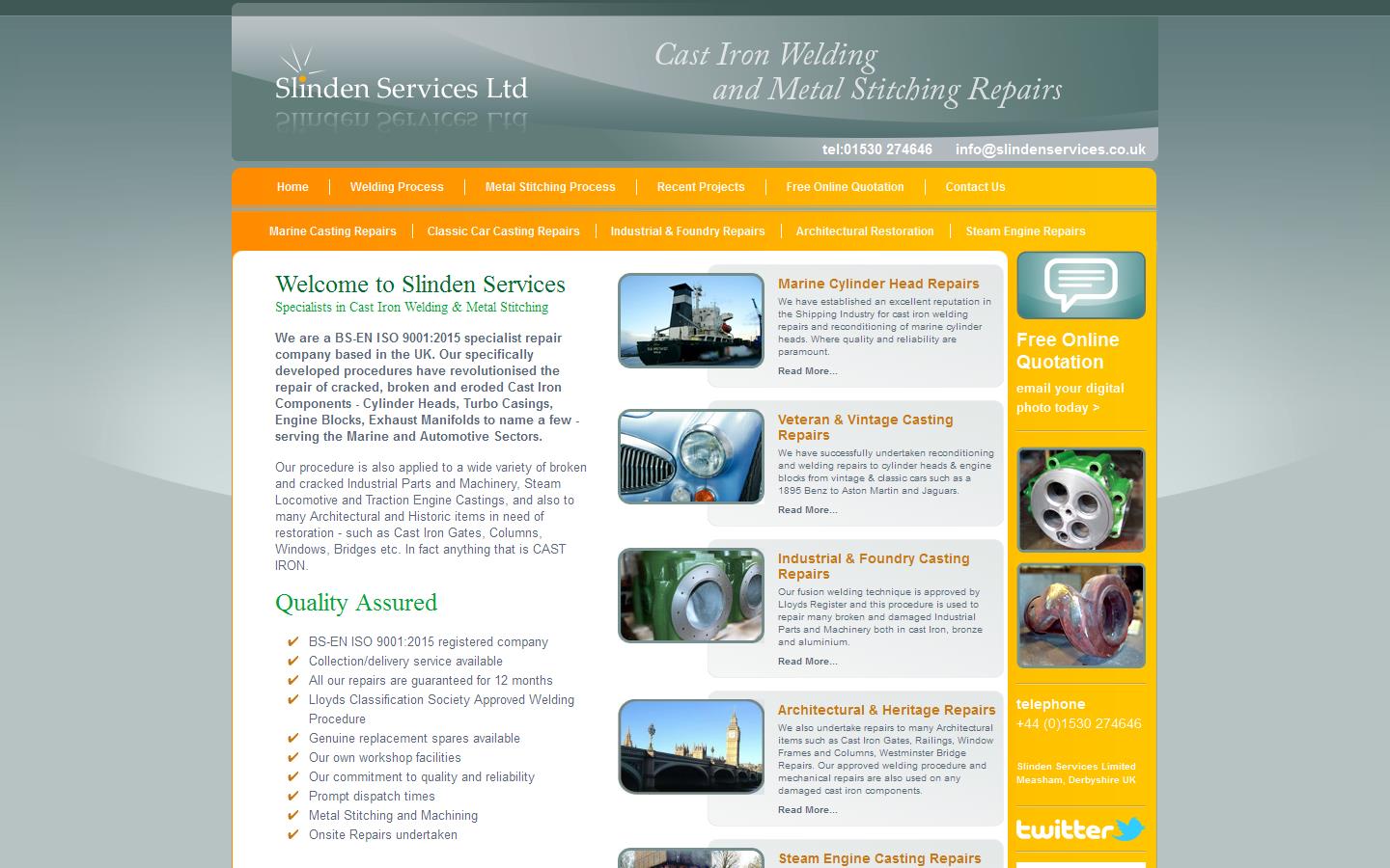 Slinden Services Ltd Website