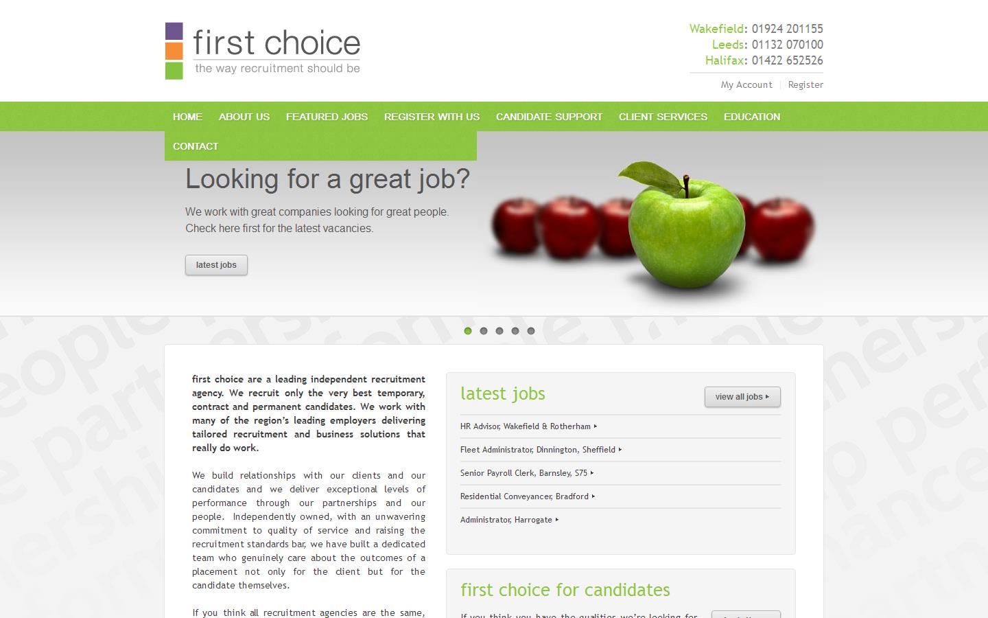 First Choice Recruitment Ltd Website