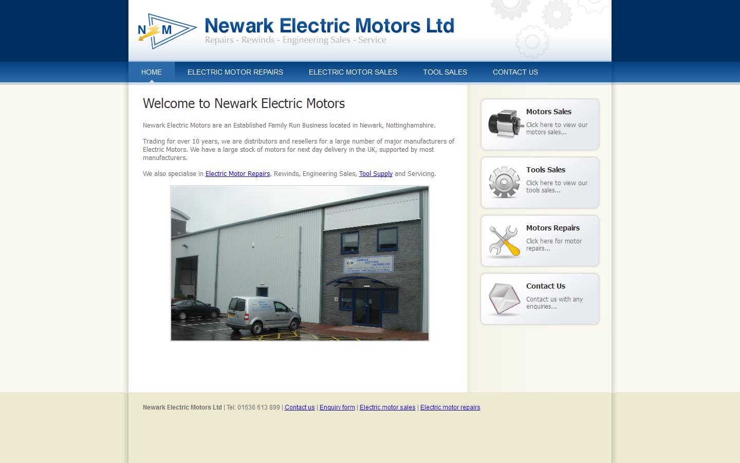 Newark Electric Motors Ltd Website