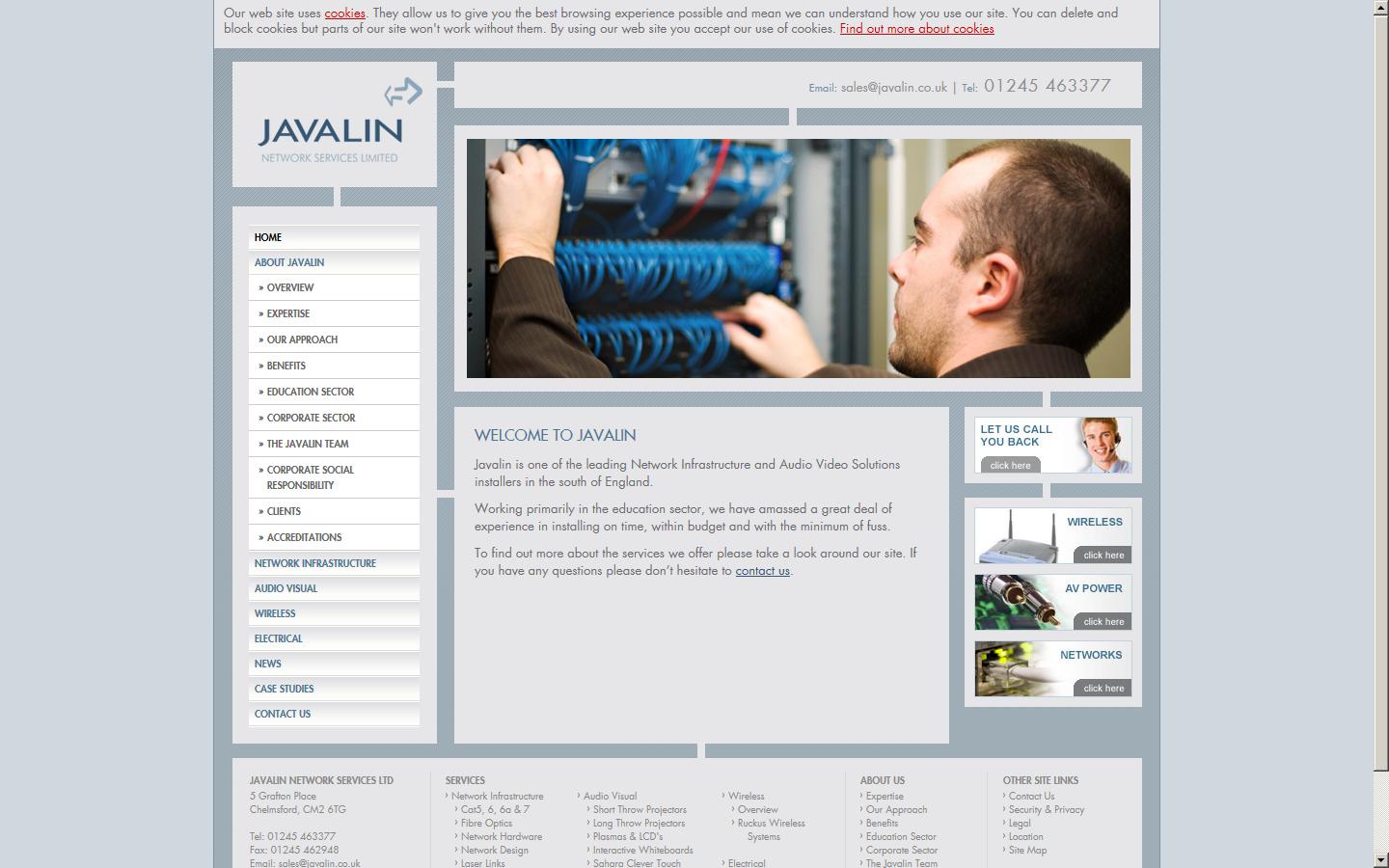 Javalin Network Services Ltd Website