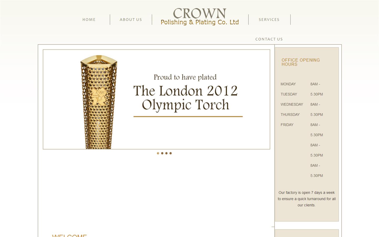 Crown Polishing & Plating Co. Ltd Website