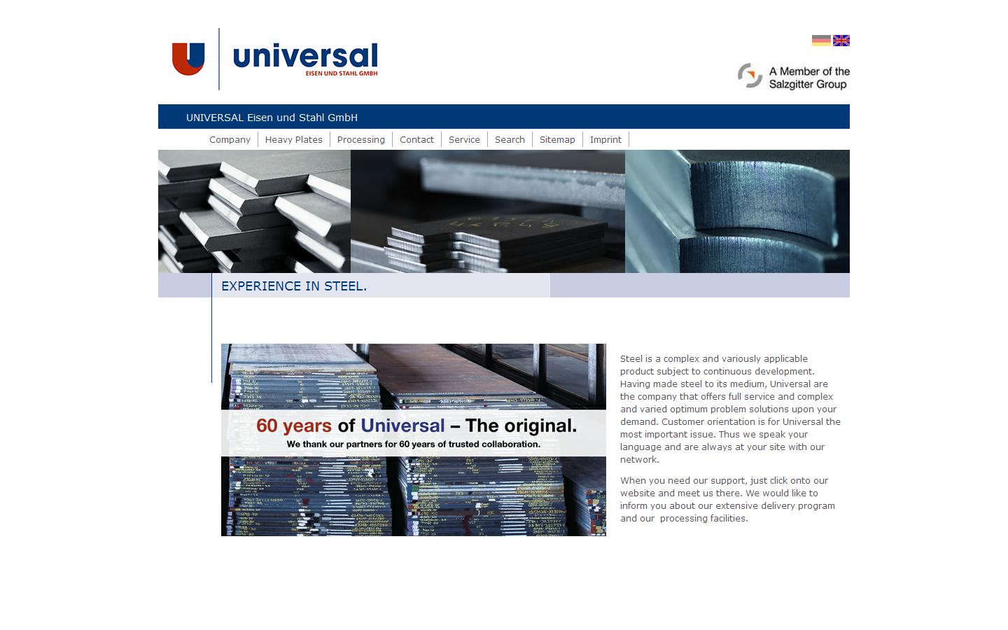 Universal Steel Website