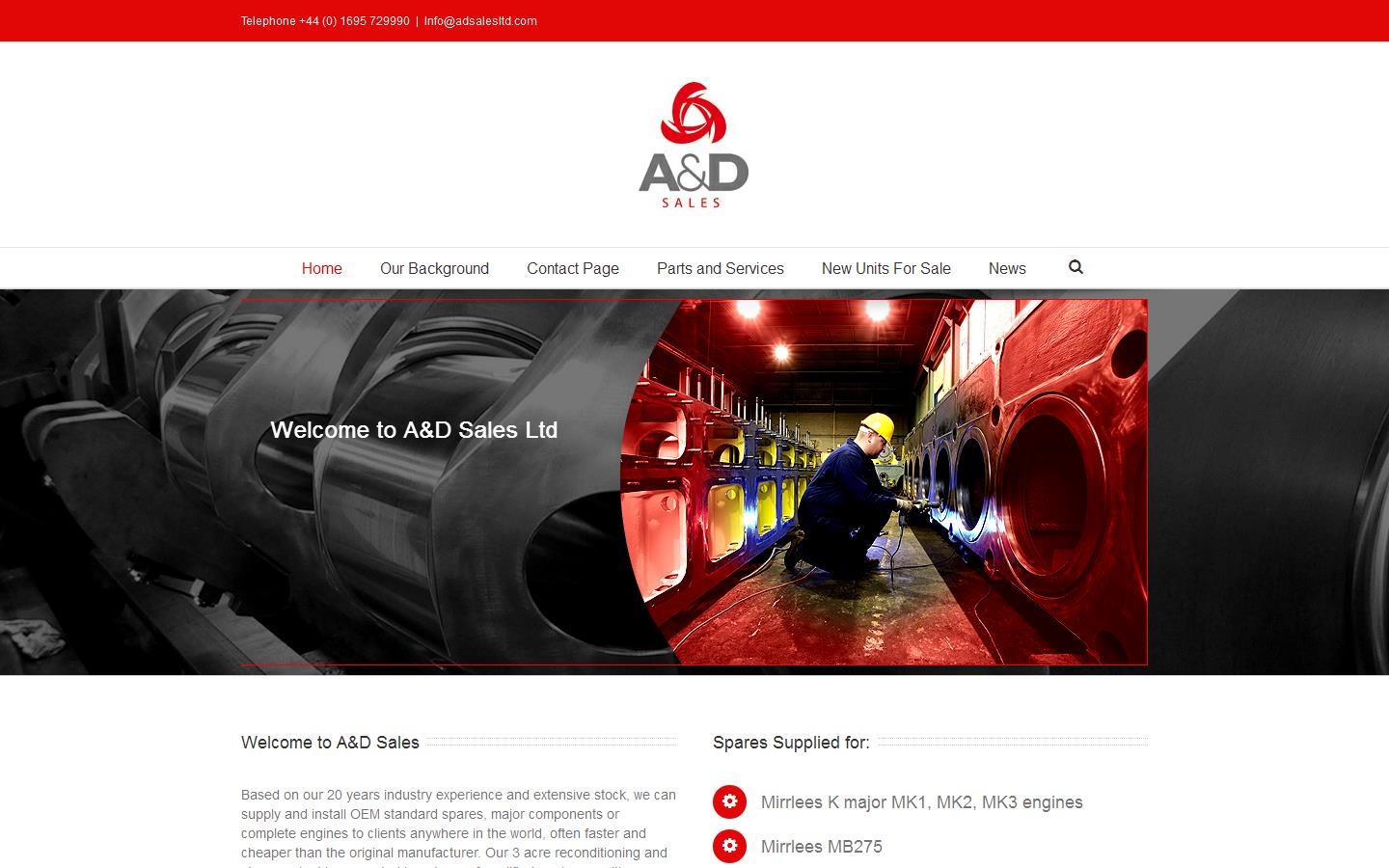 A & D Sales Ltd Website