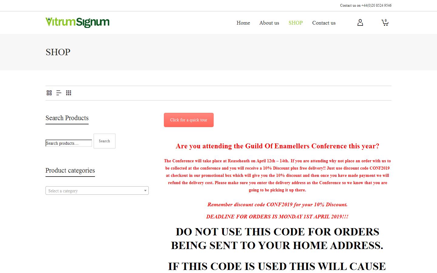 Vitrum Signum Website