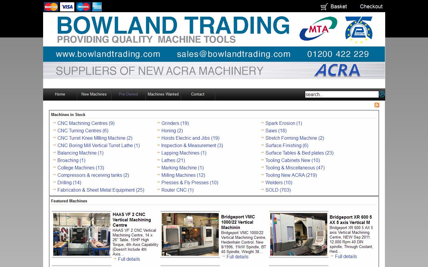 Bowland Trading Ltd Website