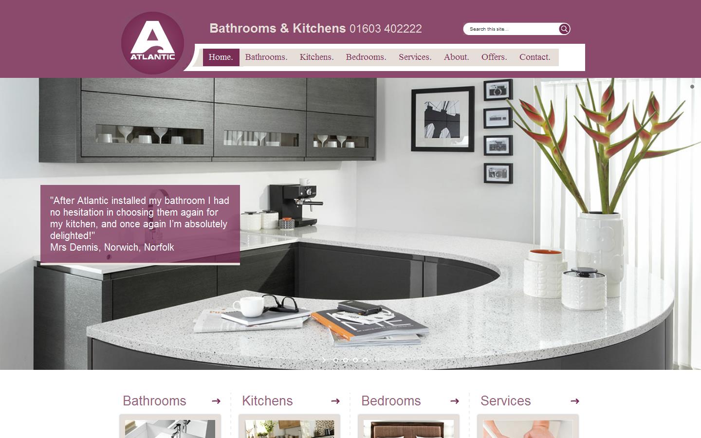 Atlantic Bathrooms & Kitchens Website