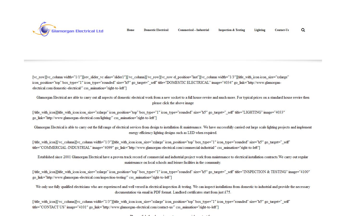 Glamorgan Electrical Ltd Website