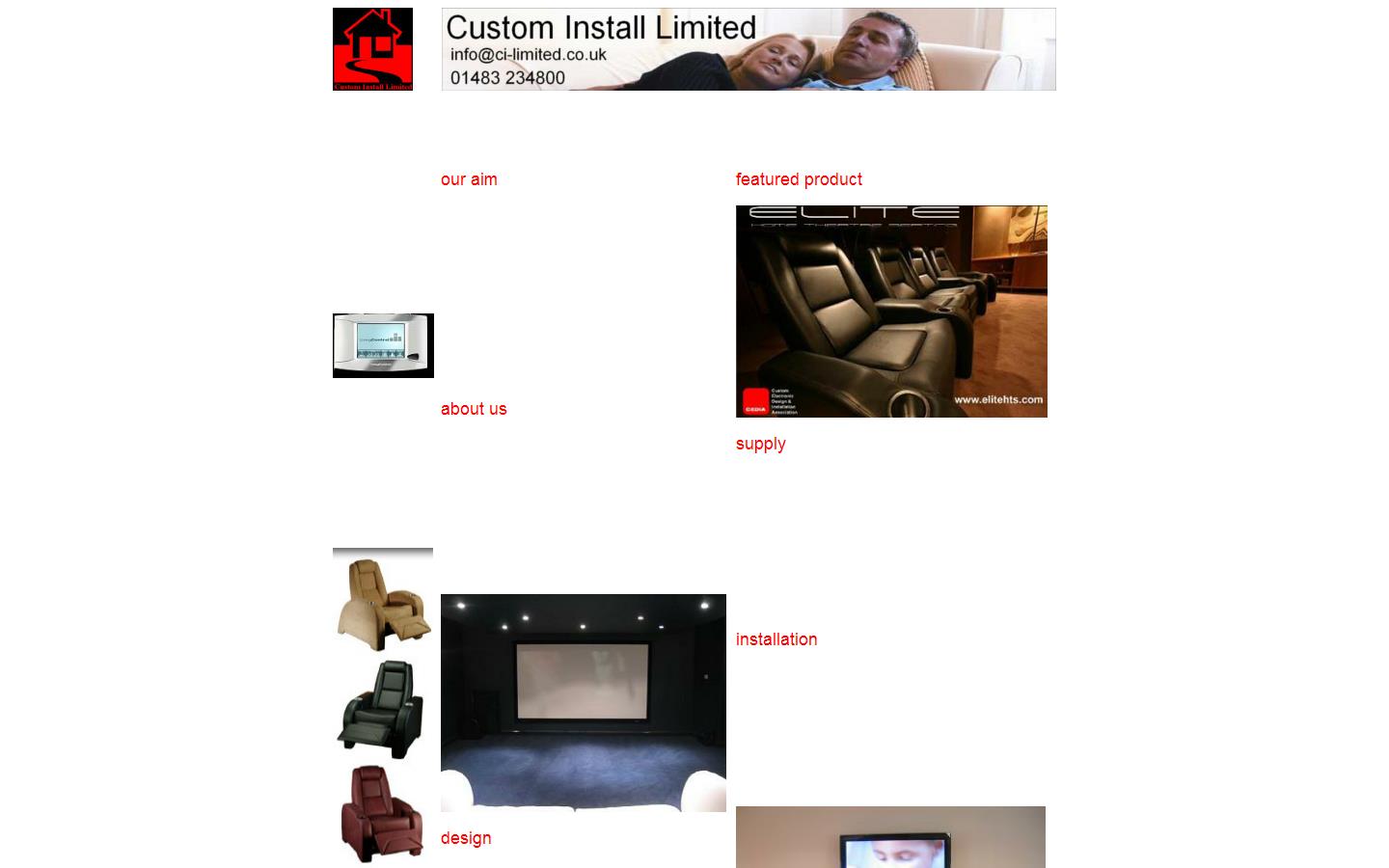 Custom Install Ltd Website