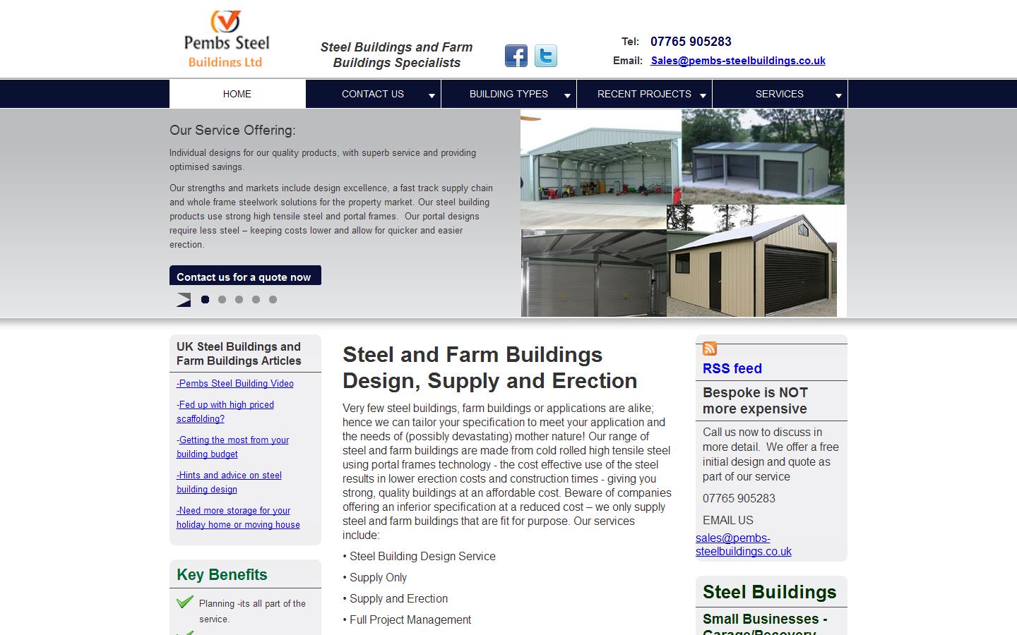 Pembs Steel Buildings Ltd Website