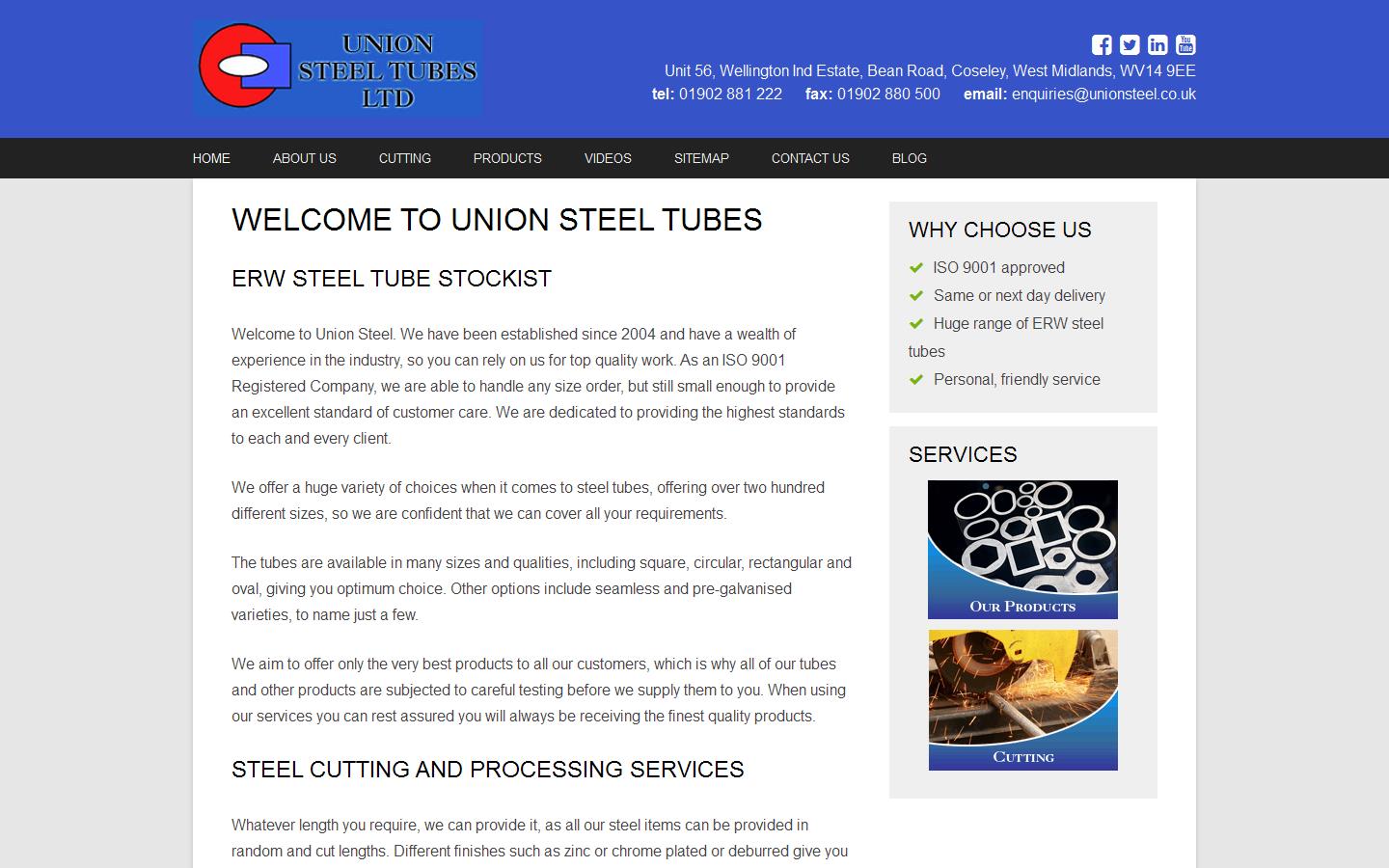 Union Steel Tubes Ltd Website