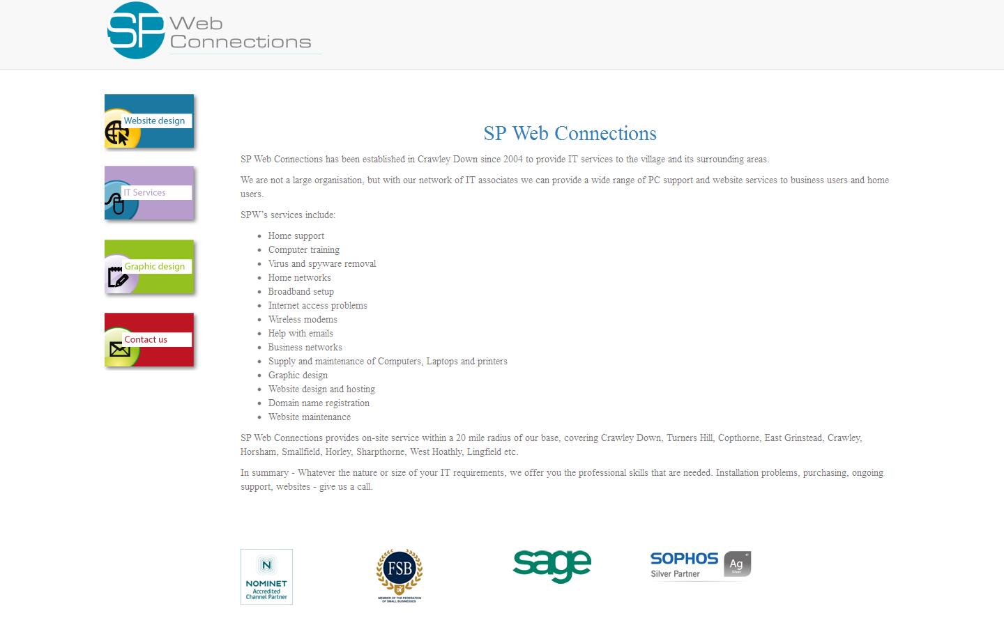 S P Web Connections Website