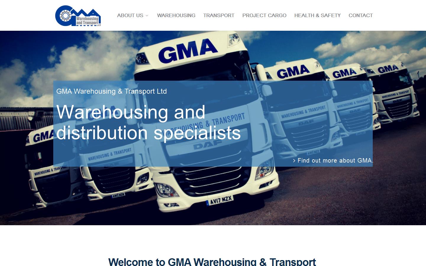 G M A Warehousing & Transport Ltd Website