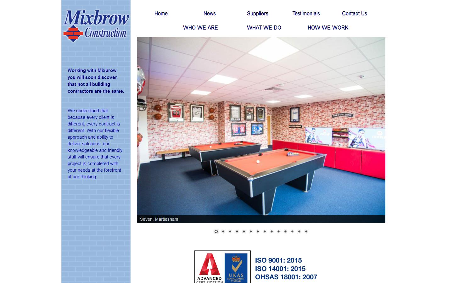 Mixbrow Construction Website