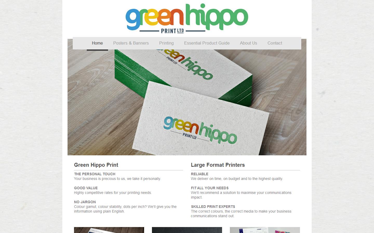 Green Hippo Print Ltd Website
