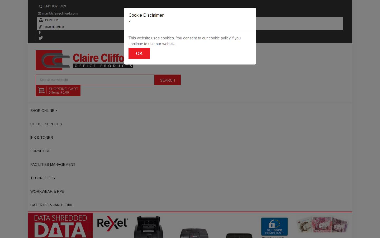 Claire Clifford Office Products Website