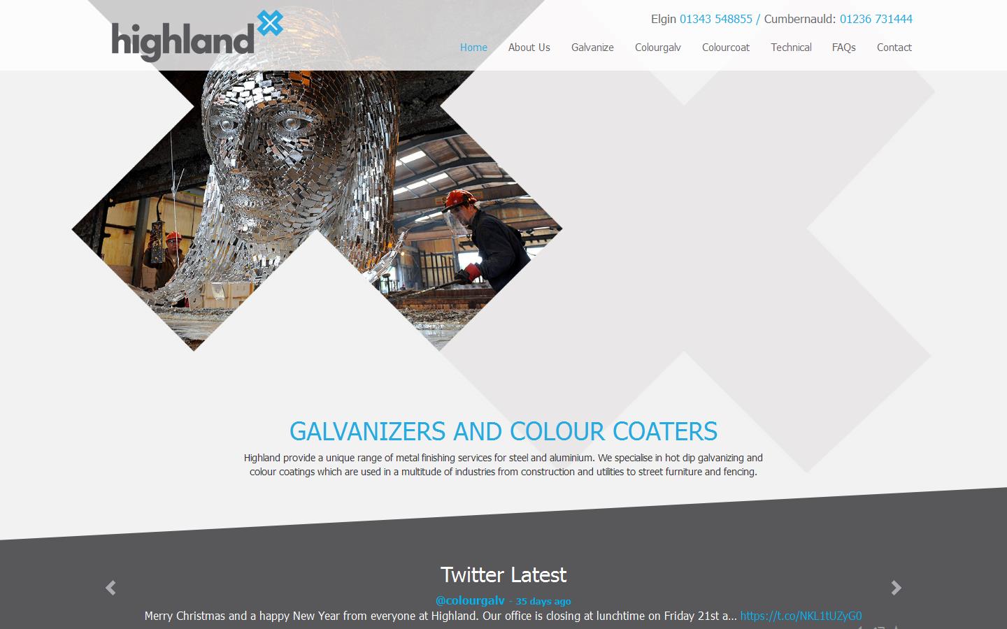Highland Galvanizers Website