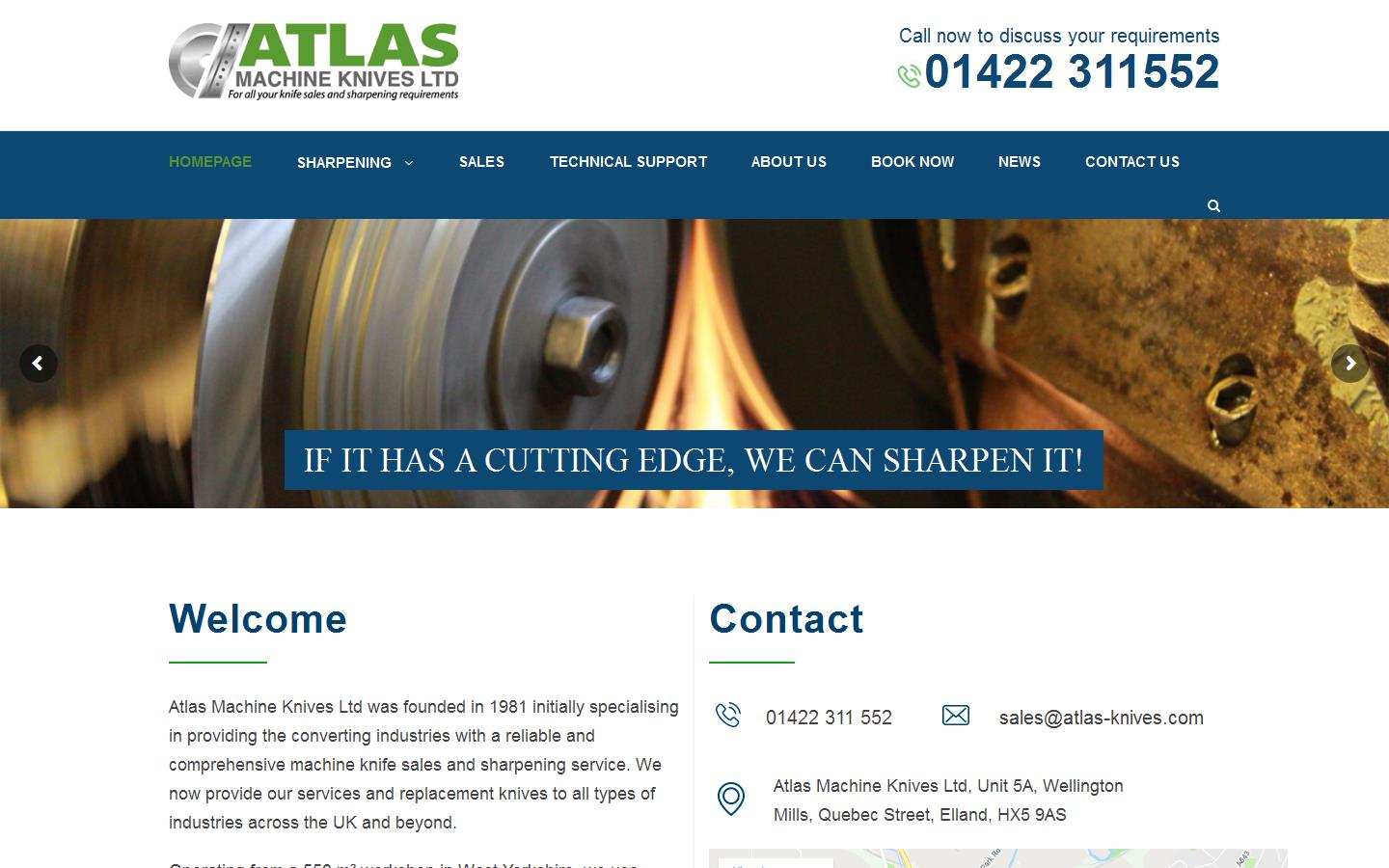 Atlas Machine Knives Ltd Website