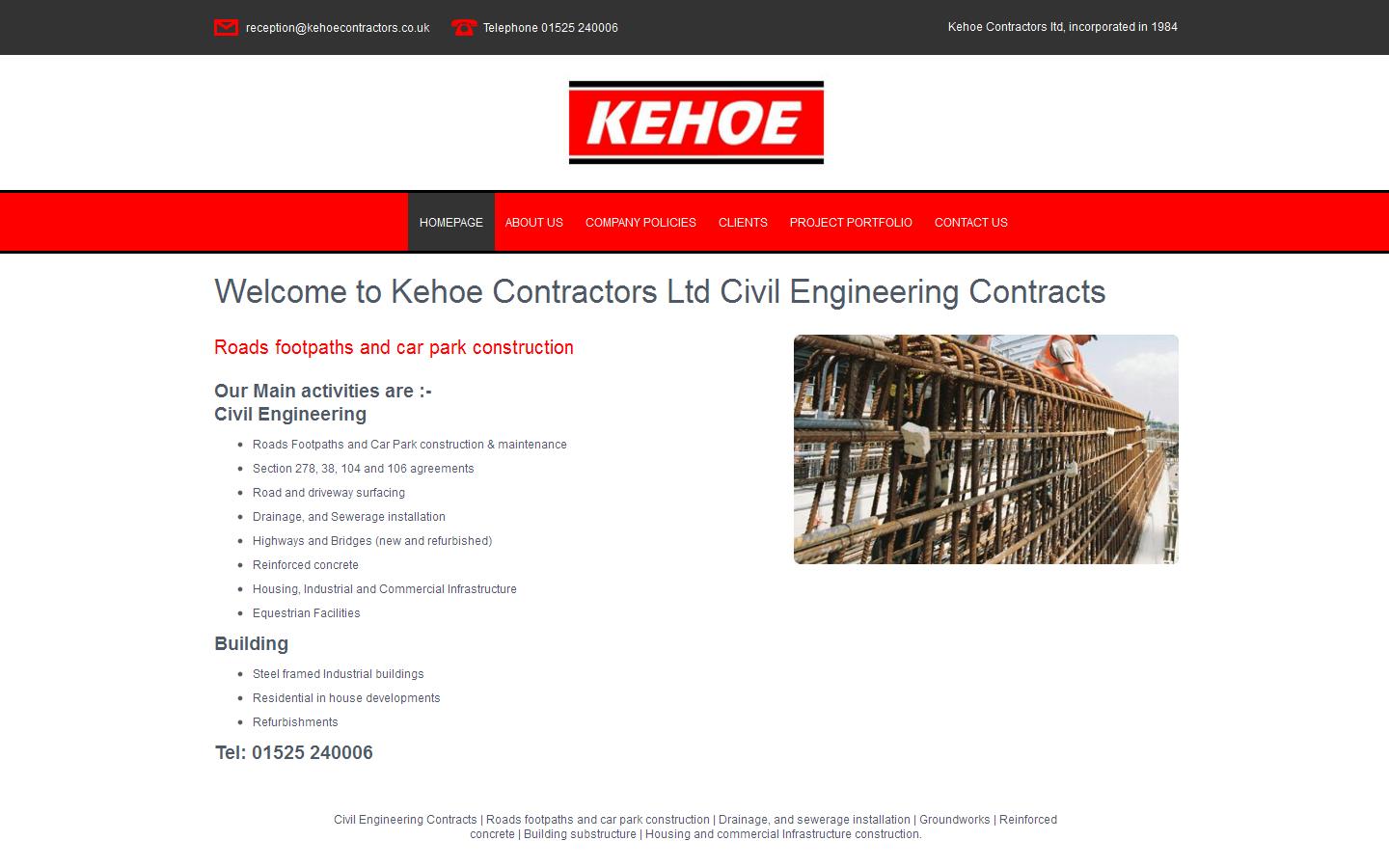 Kehoe Contractors Ltd Website