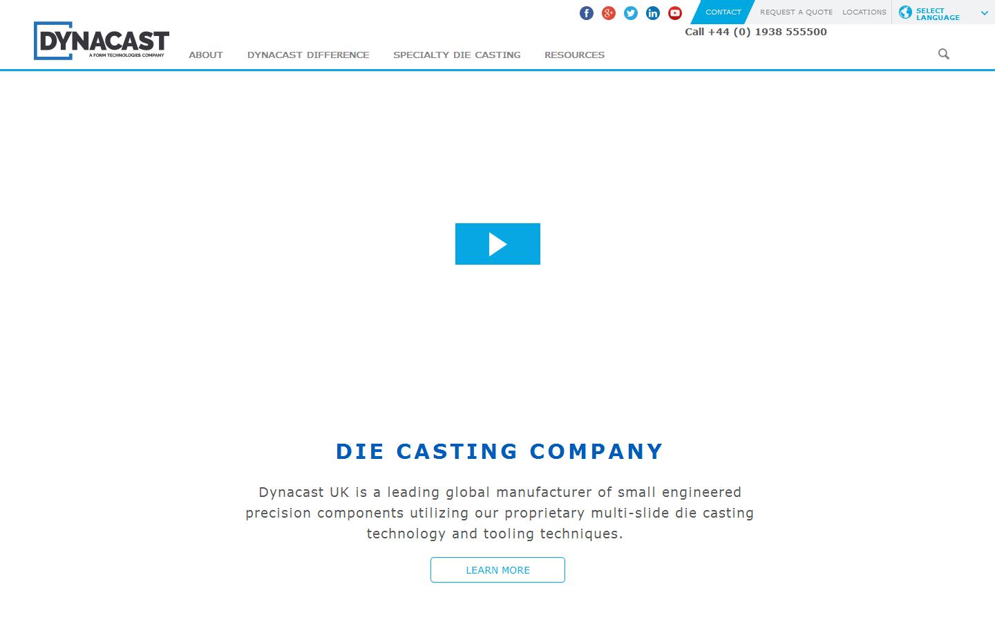 Dynacast UK Ltd Website