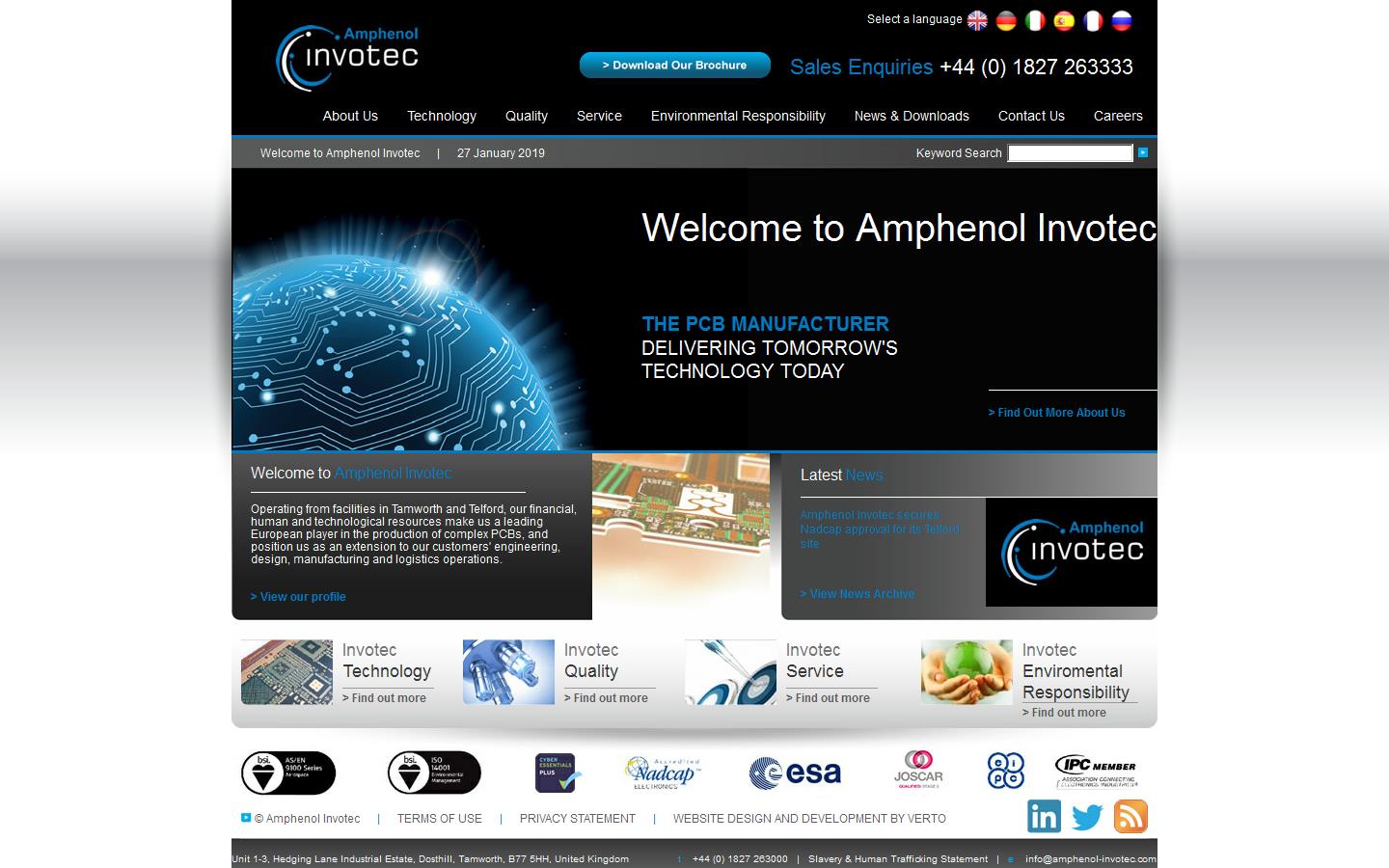 Amphenol & Invotec Website
