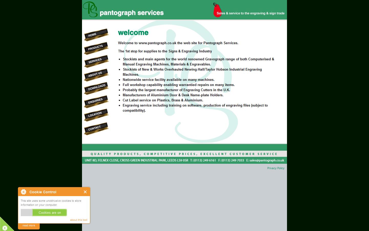 Pantograph Services Website