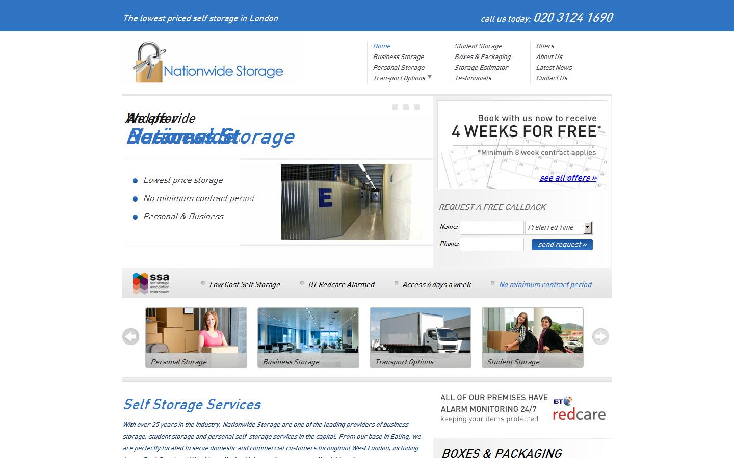 Nationwide Self Storage Ltd Website