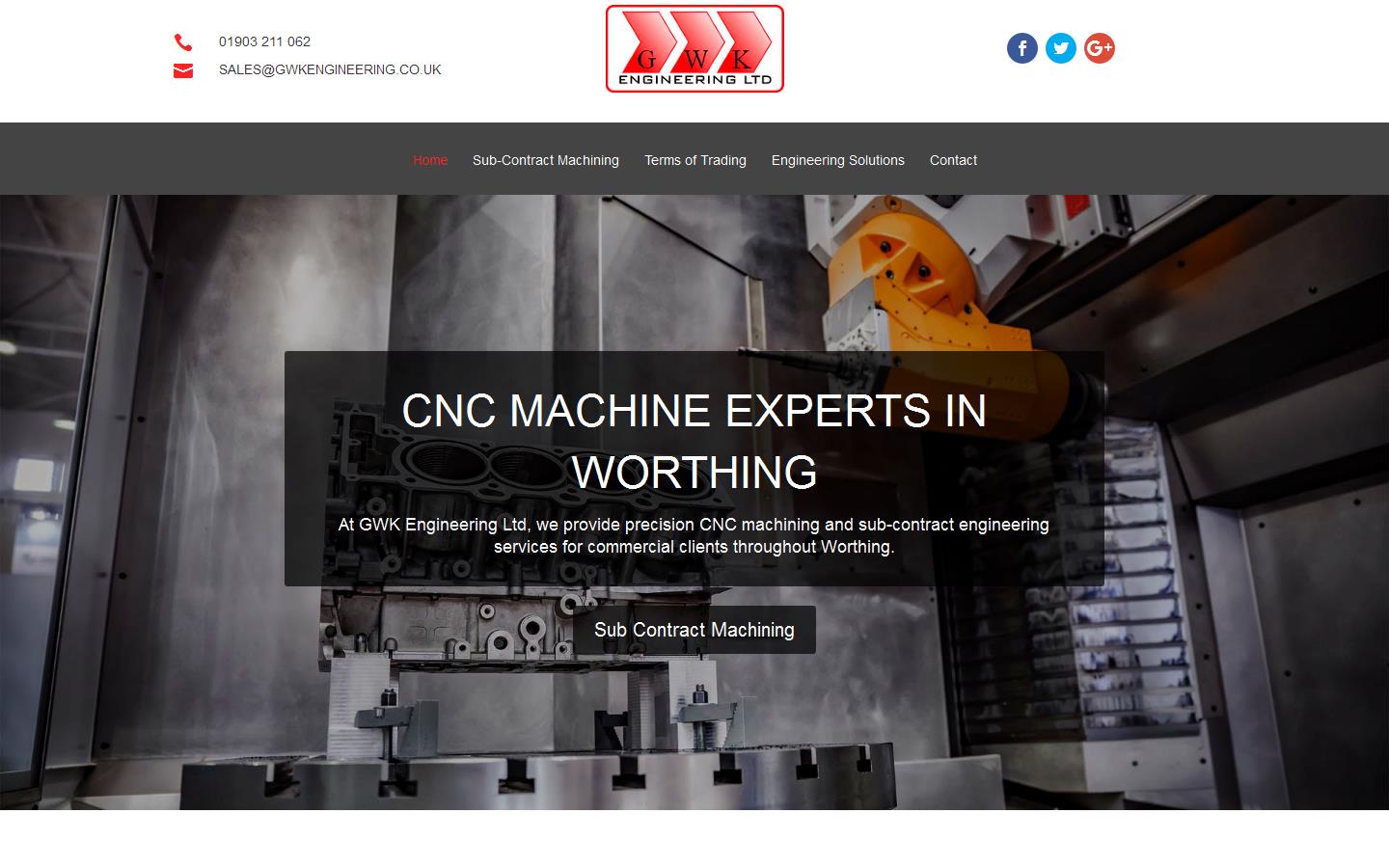 G W K Engineering Ltd Website