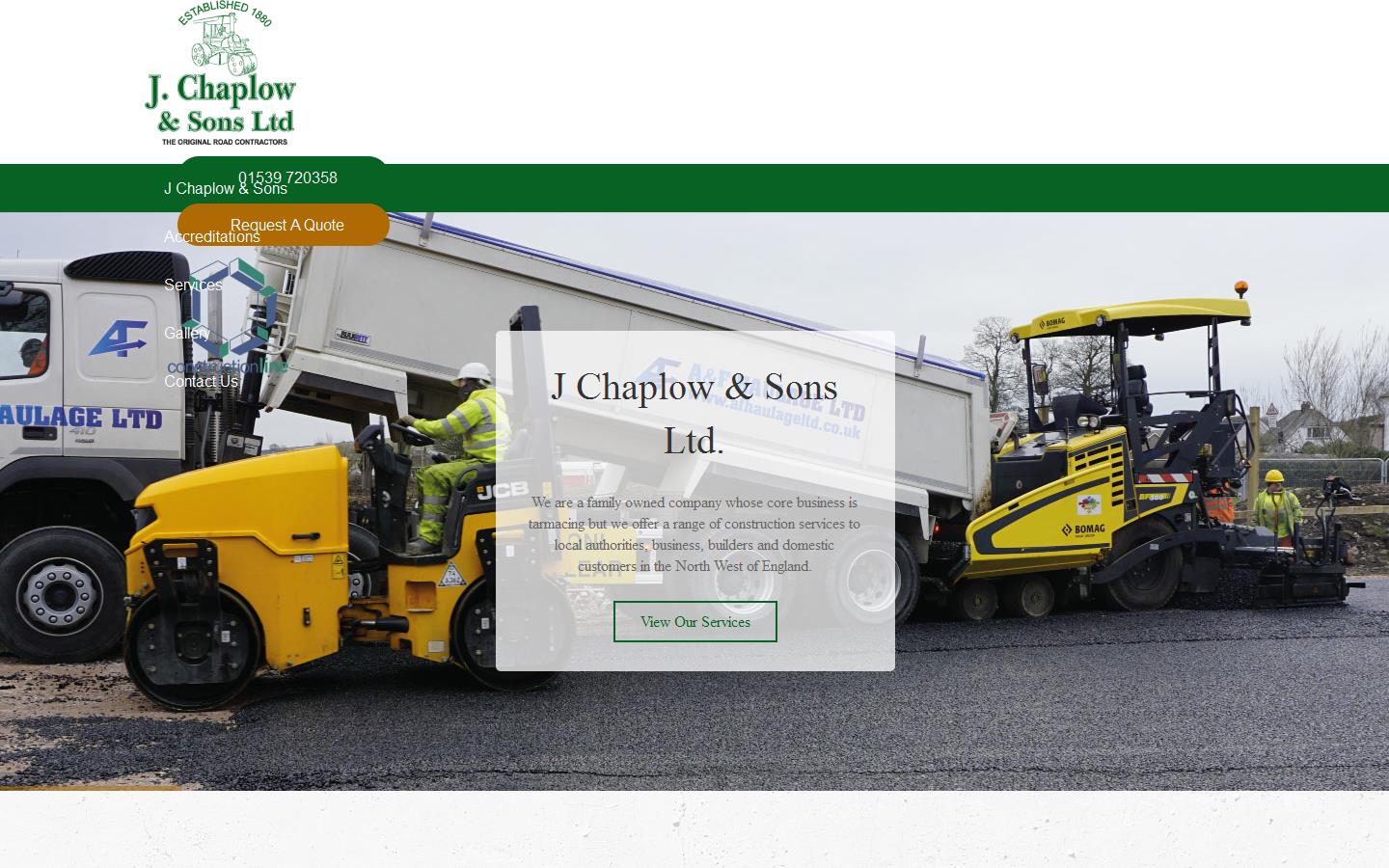 J Chaplow & Sons Ltd Website