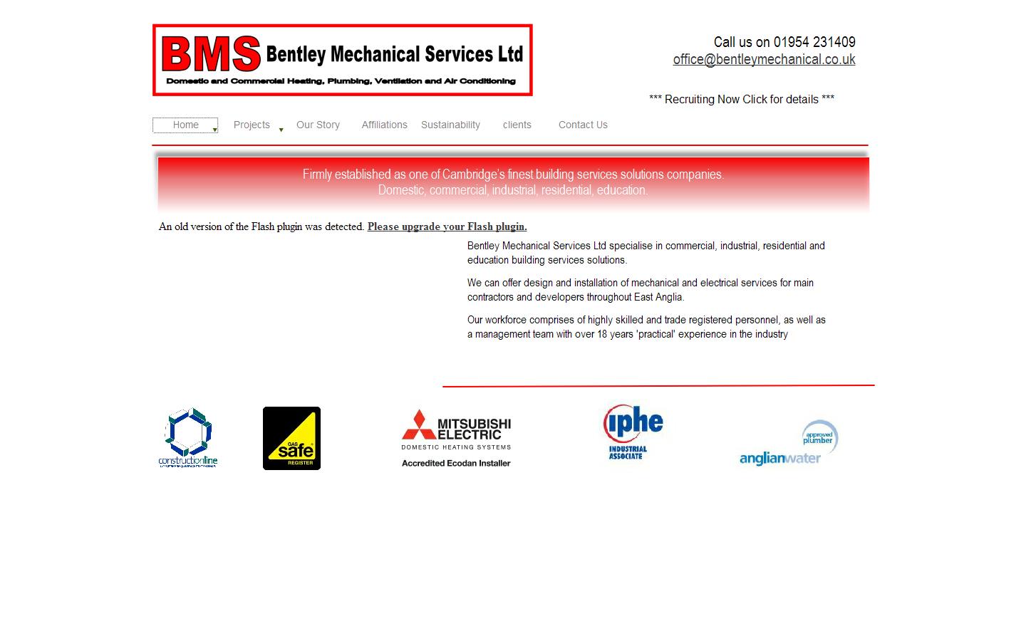 Bentley Mechanical Services Ltd Website